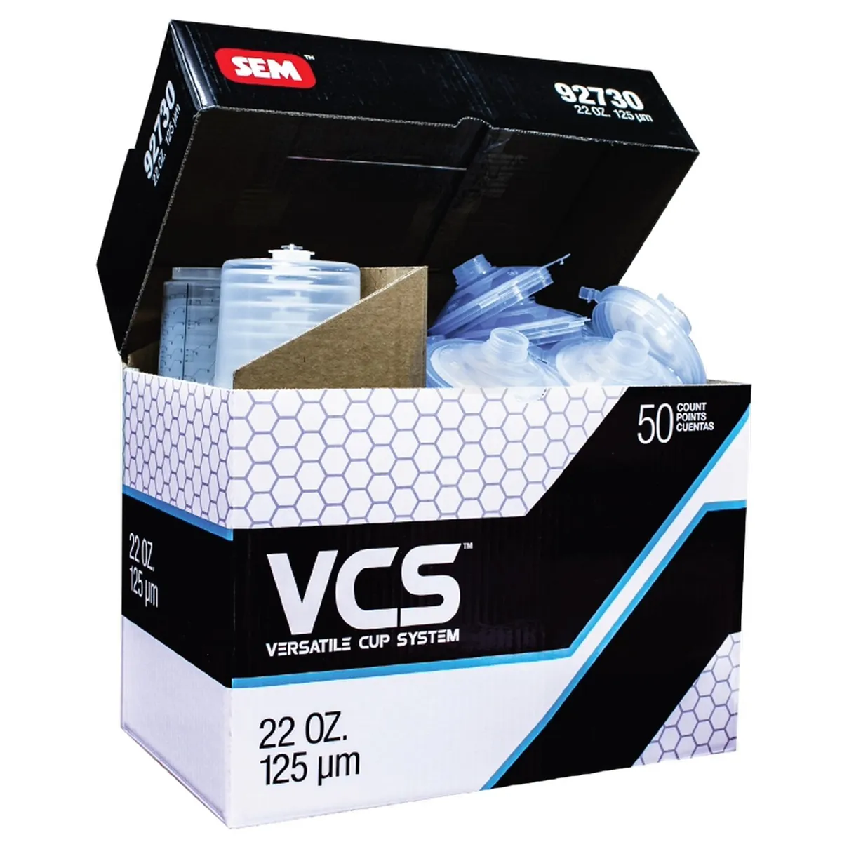 SEM Products VCS 50ct 125 Micron 13oz with ratio hard cup