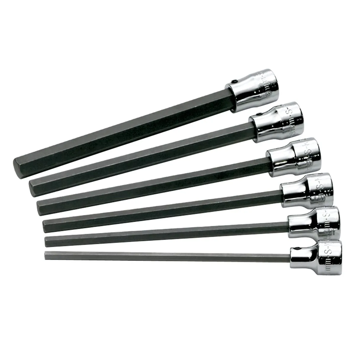 S K Hand Tools SOCKET HEX BIT SET 3/8IN. DRIVE 6PC METRIC LONG