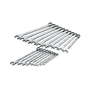 S K Hand Tools WRENCH SET COMBINATION 19 PC METRIC LONG HI POLISH