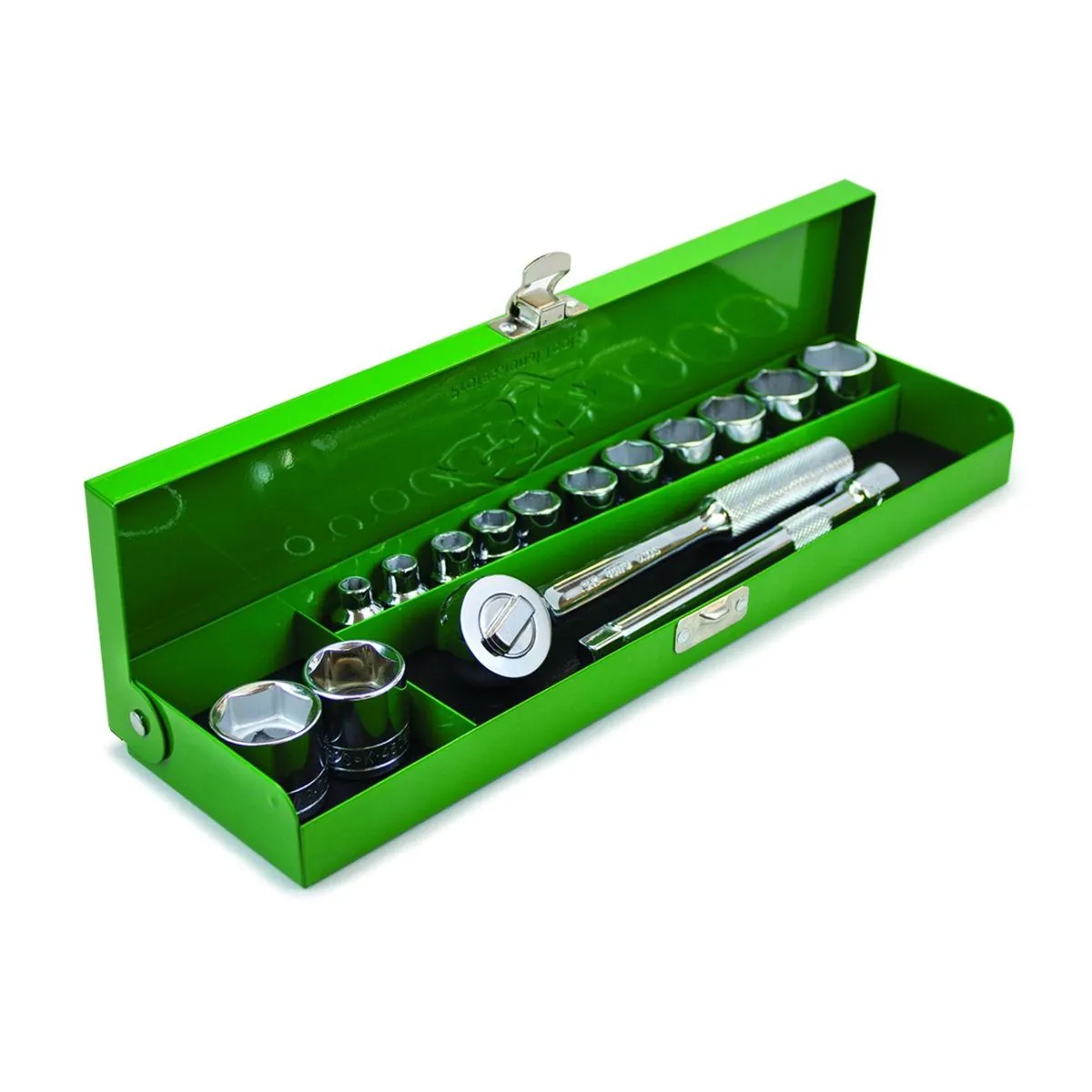 S K Hand Tools 15pc Metal Box 3/8" SAE Set
