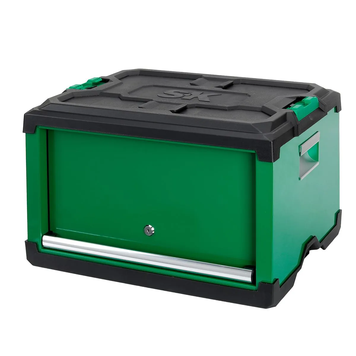 S K Hand Tools Modular Stackable Storage Tool Box, Lift-Up Sliding Door Steel Box