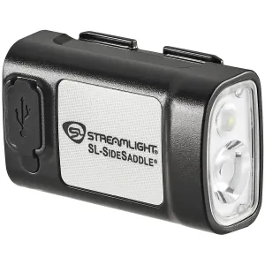 Streamlight SL-SideSaddle USB Hard Hat and Helmet Light - Includes polymer battery, USB-C cord and (1) hat mount - Black