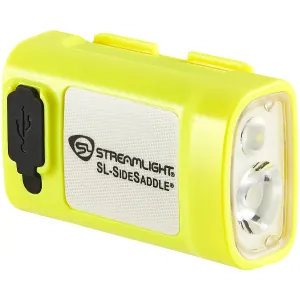 Streamlight SL-SideSaddle USB Hard Hat and Helmet Light - Includes polymer battery, USB-C cord and (1) hat mount - Yellow