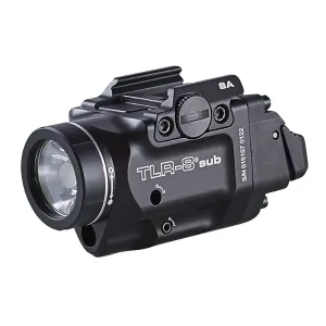 Streamlight TLR-8 sub Rail Mounted Tactical Light with Red Laser for GLOCK 43X/48 MOS and 43X/48 Rail Handguns, Black