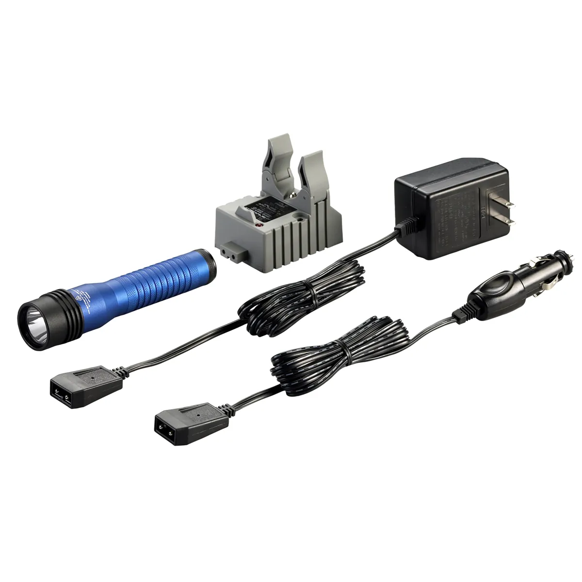 Streamlight Strion LED HL Rechargeable Flashlight 120V/100V AC/12V DC ‐ 1 Holder - Clam- Blue