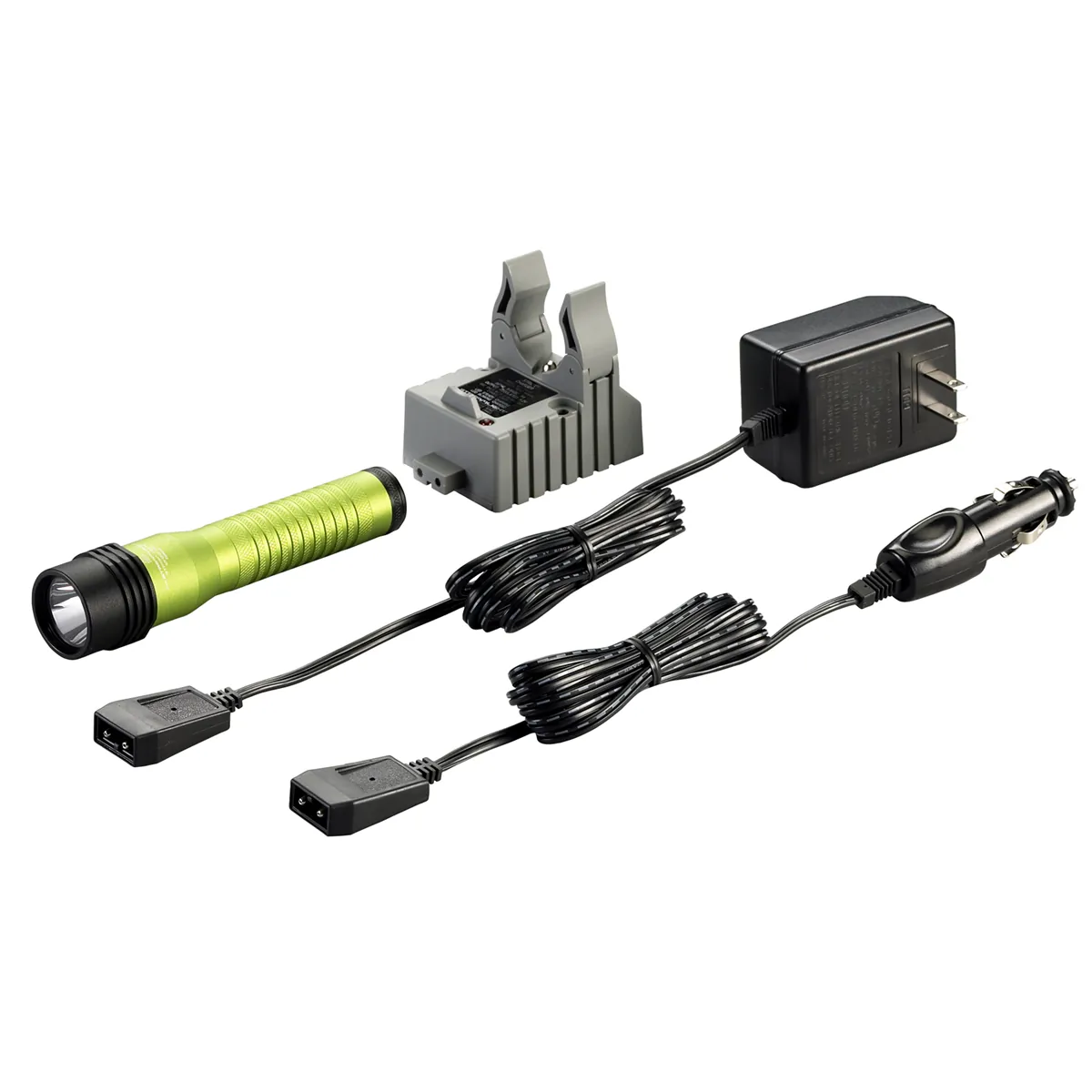 Streamlight Strion LED HL Rechargeable Flashlight 120V/100V AC/12V DC ‐ 1 Holder - Clam- Lime Green