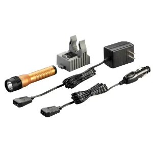 Streamlight Strion LED HL Rechargeable Flashlight 120V/100V AC/12V DC &hyphen; 1 Holder - Clam- Color Orange