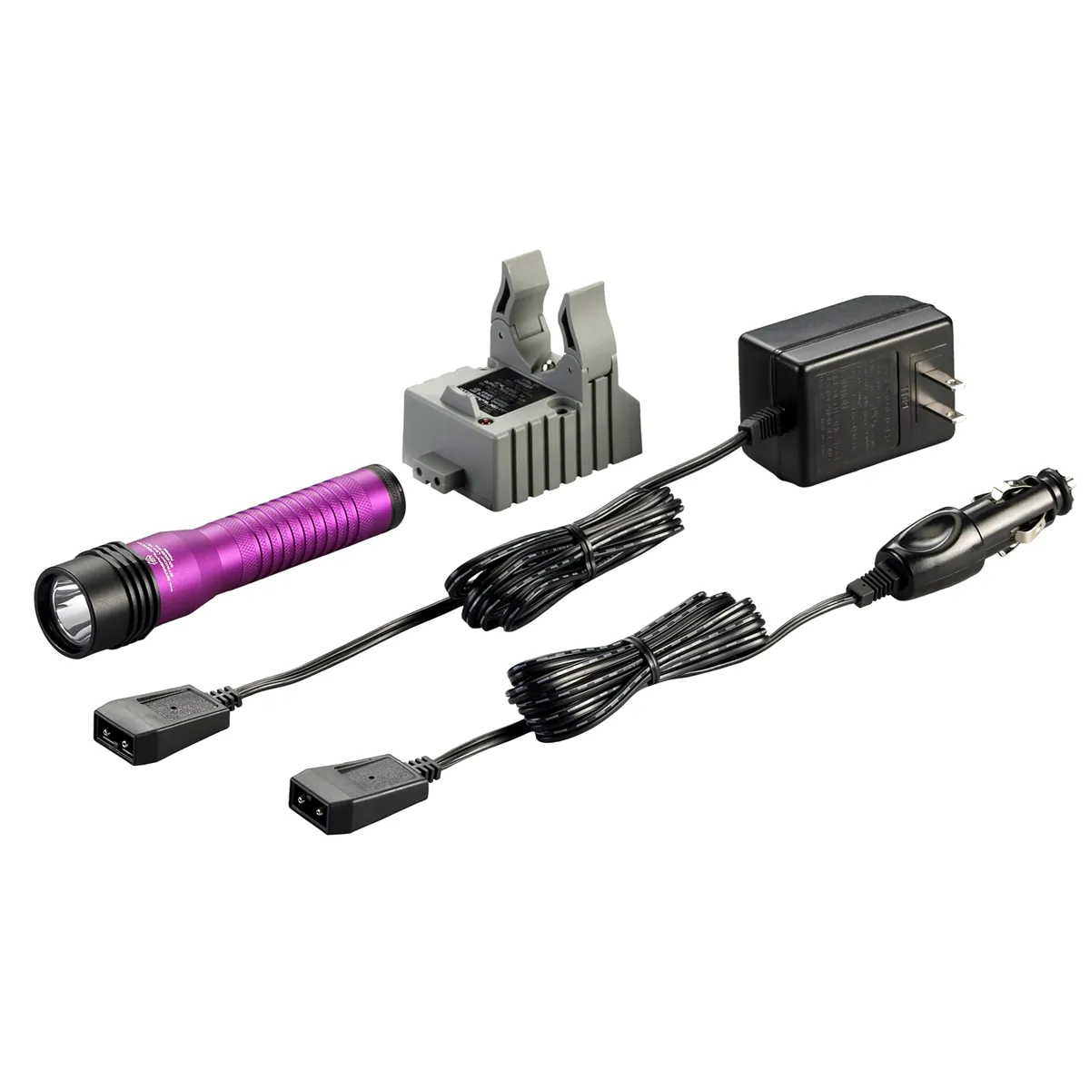 Streamlight Strion LED HL Rechargeable Flashlight 120V/100V AC/12V DC ‐ 1 Holder - Clam- Purple