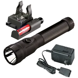 Streamlight 485 Lumen PolyStinger LED Flashlight - 120V/100V AC/12V DC - Smart Charge - Black