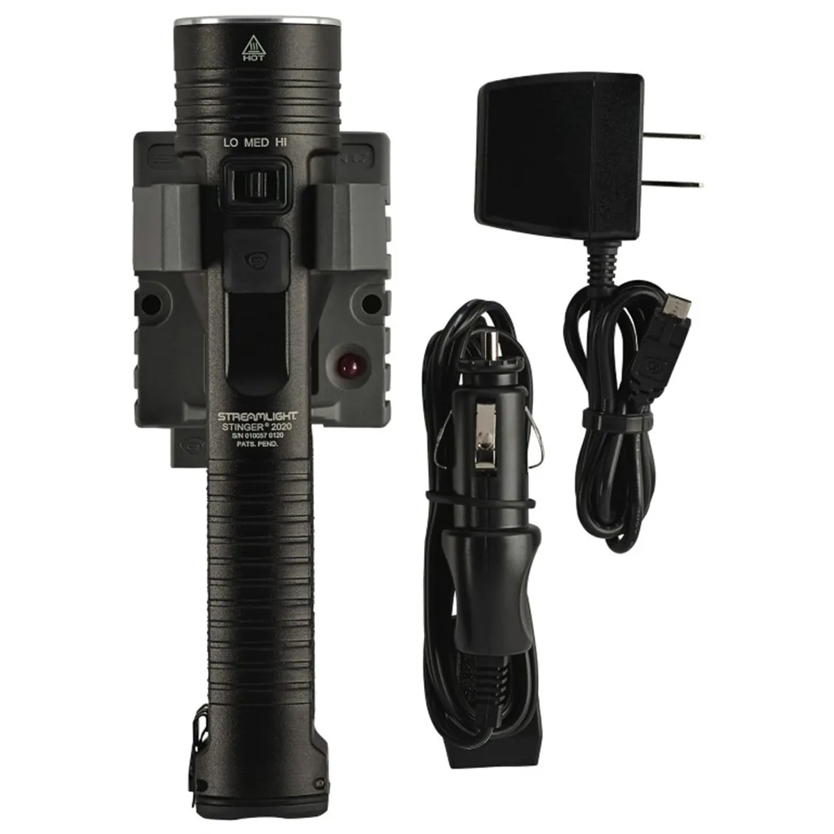 Streamlight 2000 Lumen Stinger 2020 Flashlight - 120V AC/12V DC - 1 Holder - Black