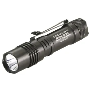 Streamlight 350 Lumen ProTac 1L-1AA Flashlight - Includes (1) CR123A lithium and "AA" Alkaline battery and holster - Clam - Black