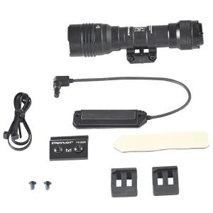 Streamlight ProTac Rail Mount HL-X Pro Long Range, Gun-Mounted Tactical Light - Includes Jack-Cap, M-LOK Kit, Momentary Switch, Hardware Kit, 2.5 mm Allen Wrench 2 CR123A batteries