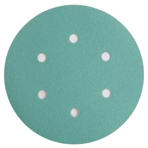 Sunmight USA Corporation Film 01810 Open Coated Grip Disc, 6 in, P180 Grit, Premium Aluminum Oxide, Velcro Attachment