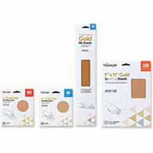 Sunmight USA Corporation Gold 05206R Open Coated File Sheet, 2-3/4 in W x 16-1/2 in L, P80 Grit, PSA Attachment