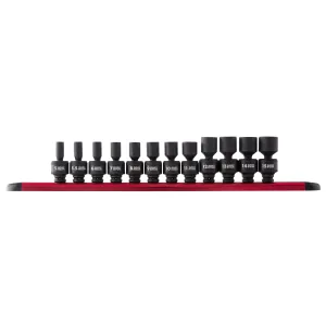 SUNEX SOCKET SET IMPACT 1/4IN. DRIVE 12 PC UNIV METRIC