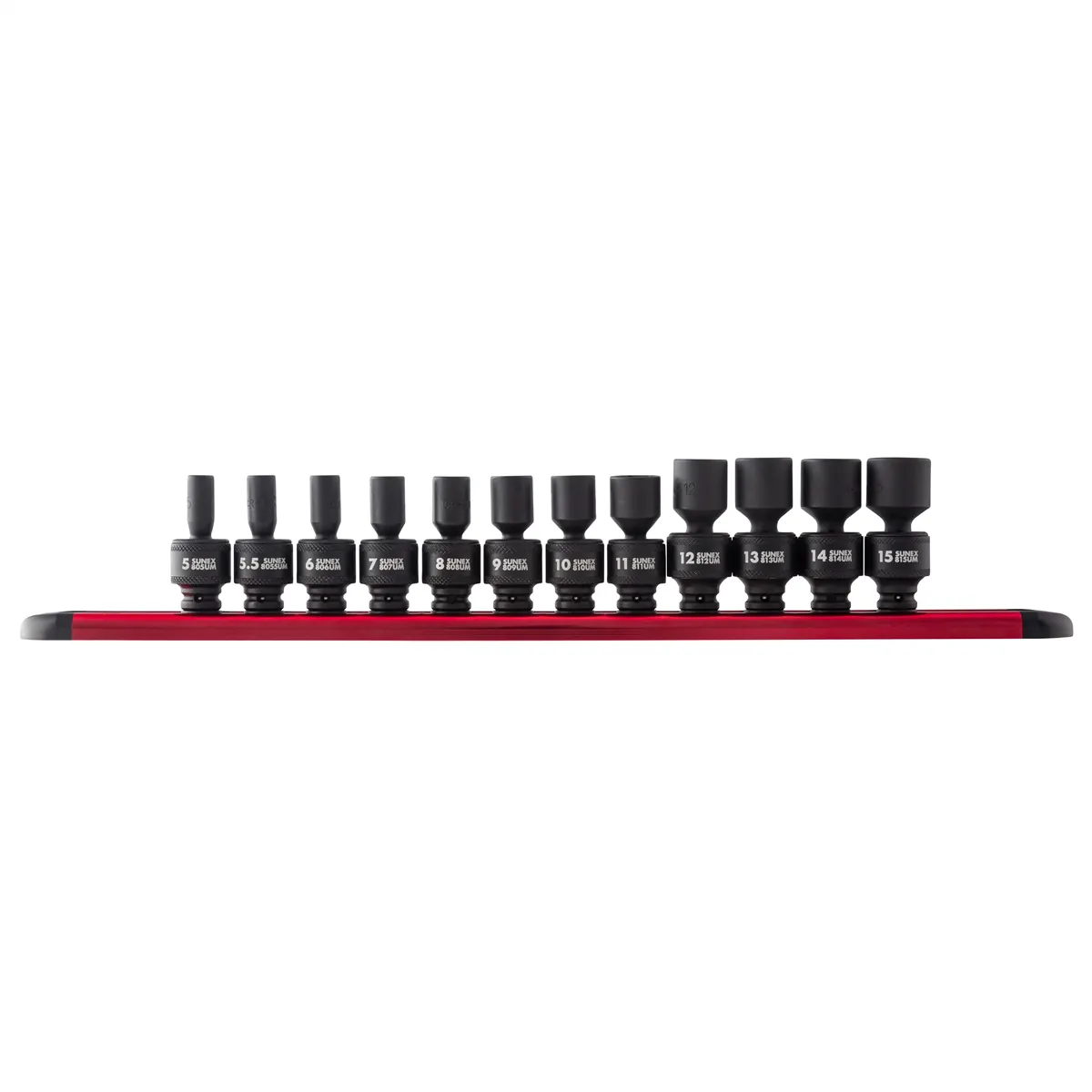 SUNEX SOCKET SET IMPACT 1/4IN. DRIVE 12 PC UNIV METRIC