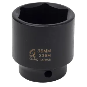 Sunex 1/2 in. Drive Impact Socket, 36 mm