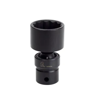 SUNEX SOC 1-1/8 1/2D IMP UNIV 12PT BLK