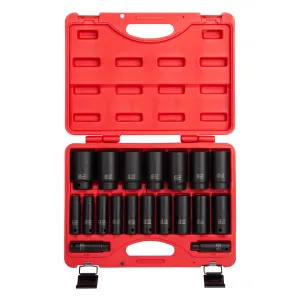 SUNEX 19-Piece 1/2 in. Drive Deep Fractiona