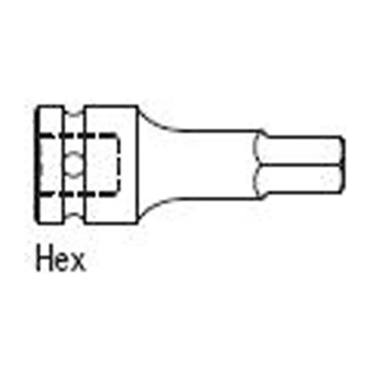 SUNEX BIT SOC 14MM 1/2DR IMP HEX