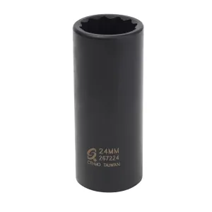 SUNEX 1/2 in. Drive 12-Point 24 mm Deep Imp