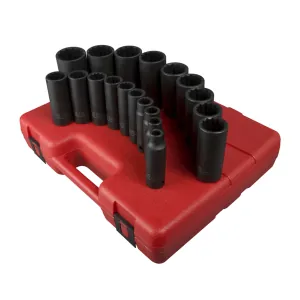 SUNEX 19-Piece 1/2 in. Drive 12-Point Fract