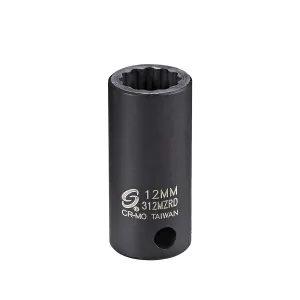 Sunex 3/8" Dr 12mm 12-Pt Semi-Deep Impact Sock