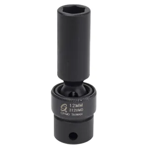 SUNEX SOC 12MM 3/8D IMP UNIV 6PT DP