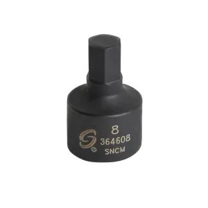 SUNEX 3/8 Inch Drive 8mm Stubby Impact Hex Driver