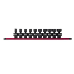 SUNEX 3/8" Drive 10 Piece Metric Universal Impact Socket