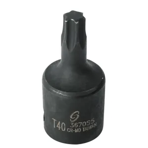SUNEX SOC T40 3/8D IMP STAR MALE BLK