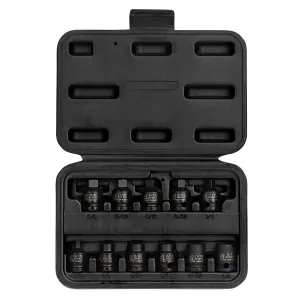 SUNEX 3/8" DR. PIPE PLUG SOCKET, 11 PC.