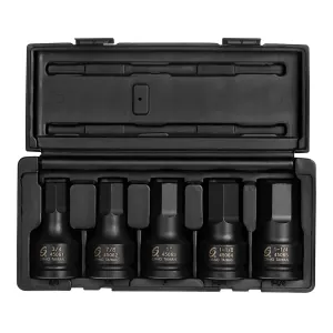 SUNEX 3/4" DR. 5PC SAE IMPACT HEX DRIVER SET