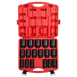 SUNEX 3/4" Drive 17 Piece SAE Deep Impact Socket Set