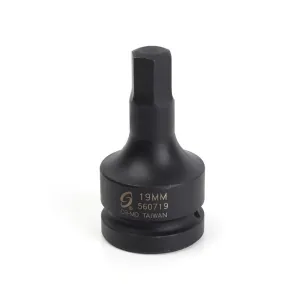 Sunex 1 in. Drive 19 mm Hex Drive Impact So