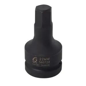 SUNEX 1"Dr. 22mm Hex Bit Socket