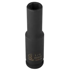 SUNEX SOCKET IMPACT 1/4 1/4IN. DRIVE DEEP 6 POINT