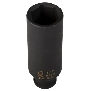 SUNEX SOC 1/2 1/4D IMP 6PT DP BLK