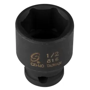 SUNEX SOC 1/2 1/4D IMP 6PT BLK