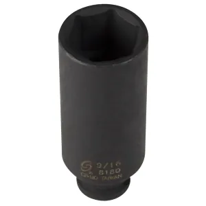 SUNEX SOC 9/16 1/4D IMP 6PT DP BLK