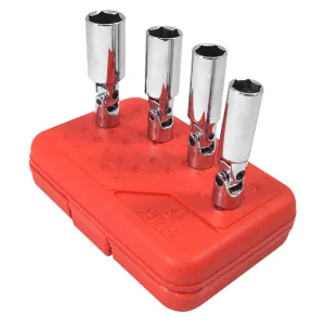 SUNEX 3/8" Drive 4 Piece SAE Universal Spark Plug Socket