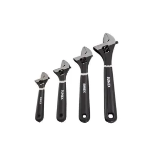 SUNEX 4Pc Adjustable Wrench Set - 6" 8" 10" 12"