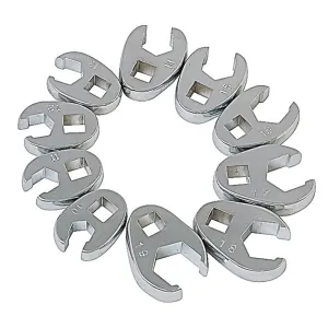 SUNEX 3/8" Drive 10 Piece Metric Flare Nut Crowfoot Wren