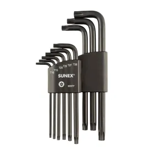 Sunex Tamperproof Torx&reg; Long Arm 9 Piece Magnetized Key Set, T10-T50