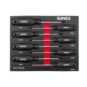 SUNEX Torx&reg; Magnetic 8 Piece Screwdriver Set in EVA Foam