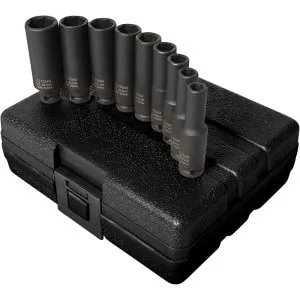1/4" Drive Metric Deep Impact Socket Set, 9 Pc.