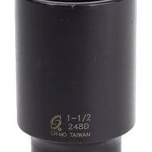 1/2" Drive, Deep Impact Socket, 1-1/2"