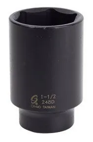 1/2" Drive, Deep Impact Socket, 1-1/2"