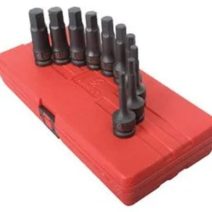 10 Pc. 1/2" Drive Metric Impact Hex Driver Set