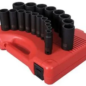 19 Pc. 1/2" Drive SAE Deep Impact Socket Set